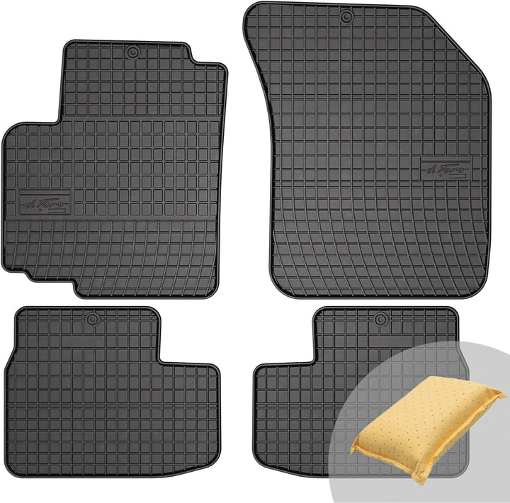 FROGUM EL Toro Gummimatten Ganzjähriges-Set von Autofussmatte Auto Fussmatten für Opel Agila B 2008-