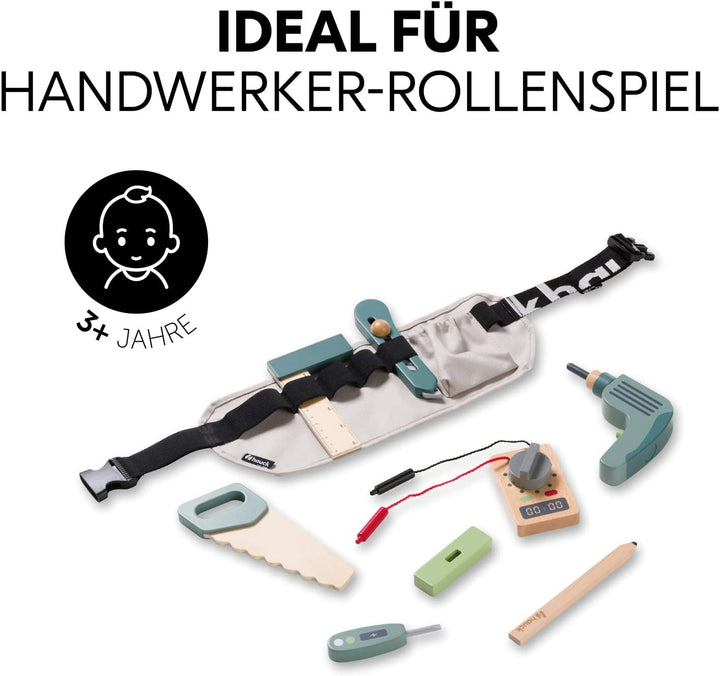 hauck Learn to Work – Werkzeuggürtel für Kinder ab 3 Jahren mit Holzwerkzeug aus FSC® Zertifiziertem