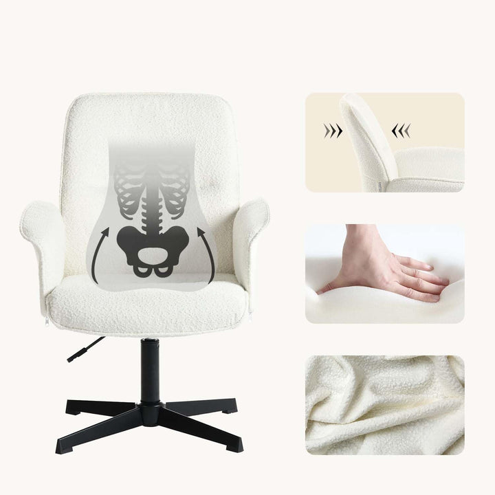 MEUBLE COSY Bürostuhl 5er Ergonomisch Schreibtischstuhl mit höhenverstellbar Armlehnen 360° Drehbar