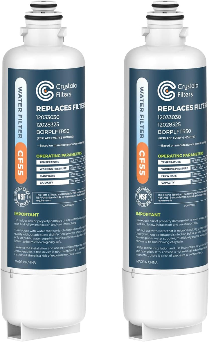 Crystala Filters BORPLFTR50 Ersatz für Bosch Ultra Clarity Pro Wasserfilter, kompatibel mit 12033030