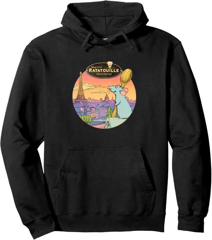 Disney Pixar Ratatouille Over Look Paris Pullover Hoodie