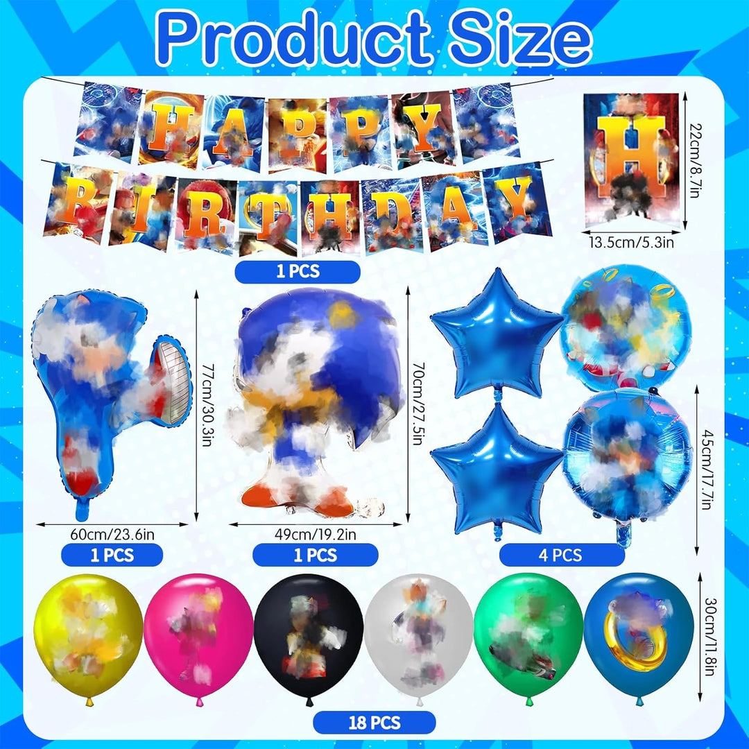 70 Stück Geburtstagsdeko Geburtstag Party Deko 7 Jahre Kindergeburtstag Partygeschirr Set Banner Bal