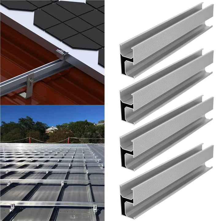 4 Stück 1150mm Aluprofil Photovoltaik Montageschiene Solarprofil Solarschiene