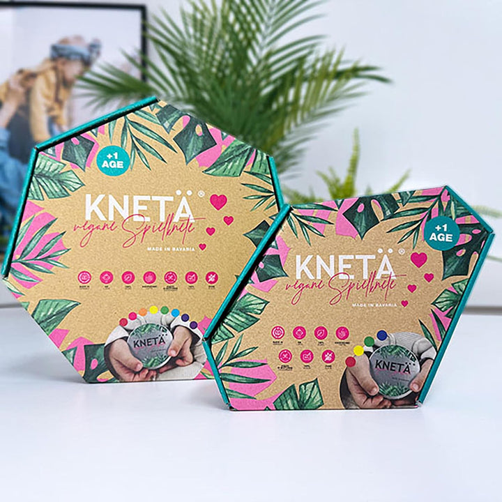 KNETÄ Dosen Knet Set I Für Kinder ab 1 Jahr I I Vegan I Unbedenklich (4er Set) 4er Set Standard, 4er