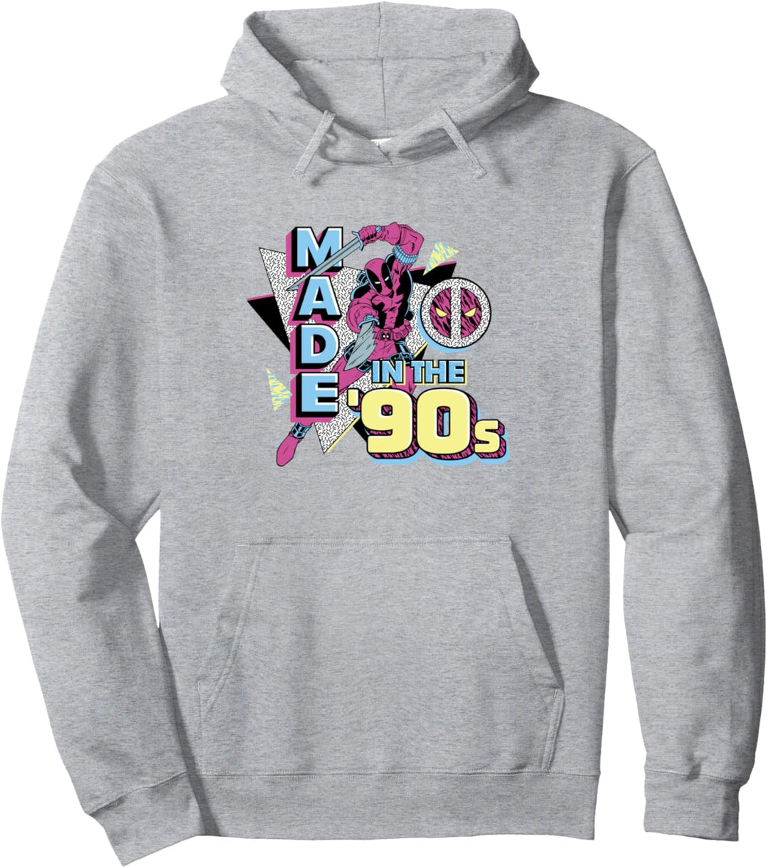 Marvel Deadpool 30th Made In the '90s Patterned Portrait Pullover Hoodie