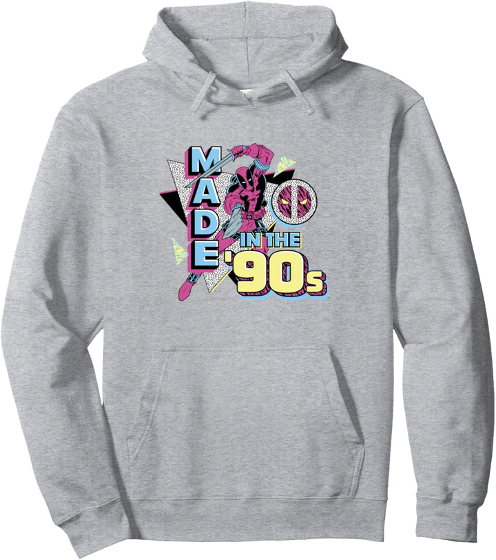 Marvel Deadpool 30th Made In the '90s Patterned Portrait Pullover Hoodie