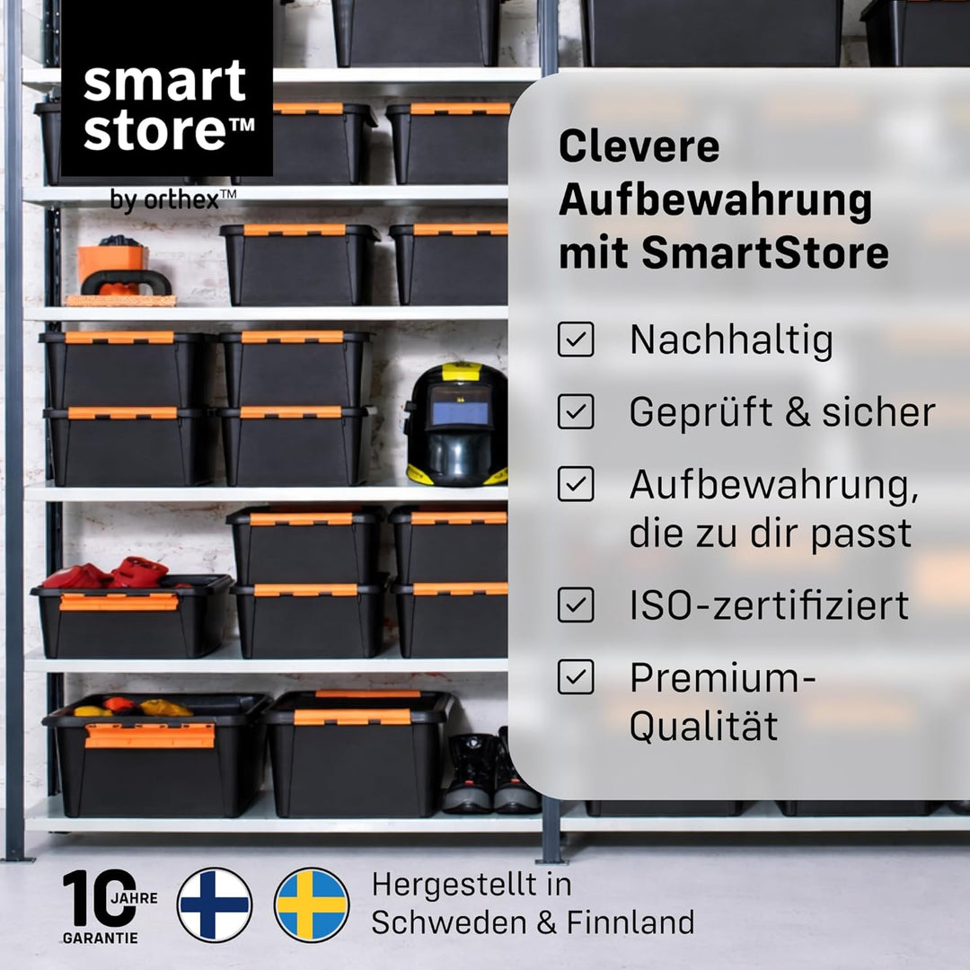 SmartStore Pro 45 Aufbewahrungsboxen 4-Teilig, Schwarz, eine grösse 50 L x 4 Pack, 50 L x 4 Pack