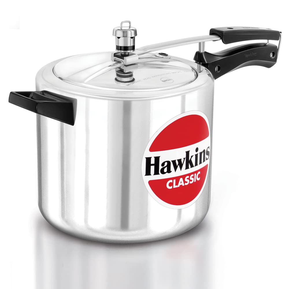 HAWKINS Classic CL65 Schnellkochtopf, 6,5 l, Aluminium, klein, silberfarben, 6.5 liters, Silver 6.5