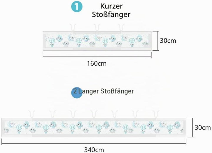 Vicloon Bettumrandung Nestchen, Nestchen für Kinderbetten Kantenschutz Baby Babybett, Atmungsaktive