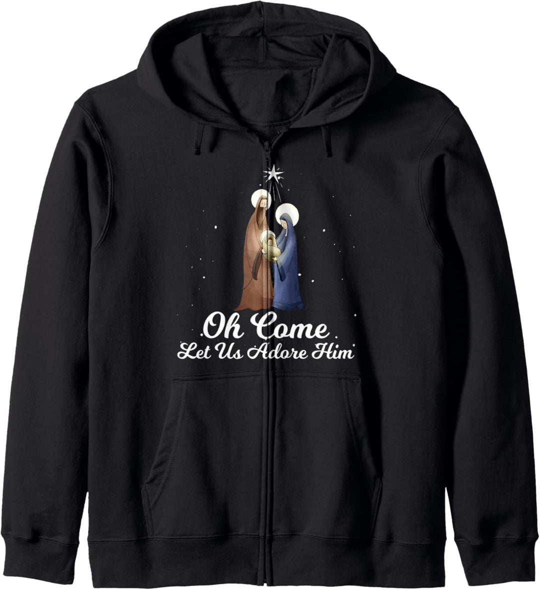 Let us Adore Him - Weihnachten Advent Krippe Kapuzenjacke