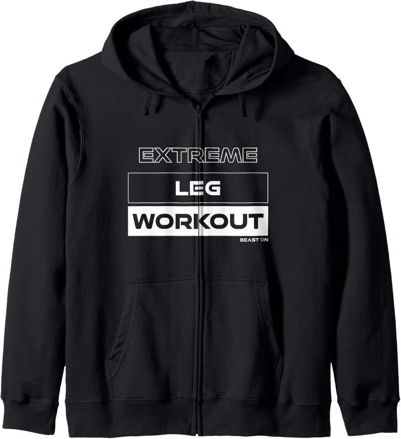 Extreme Leg Workout Extremes Training Beine Gym Fitness Kapuzenjacke