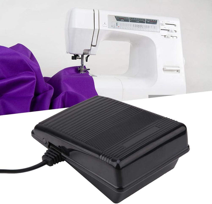Hongzer Fussschalterpedal, 220V Fussschalterpedal mit Netzkabel für Singer 974 Nähmaschine (EU-Steck