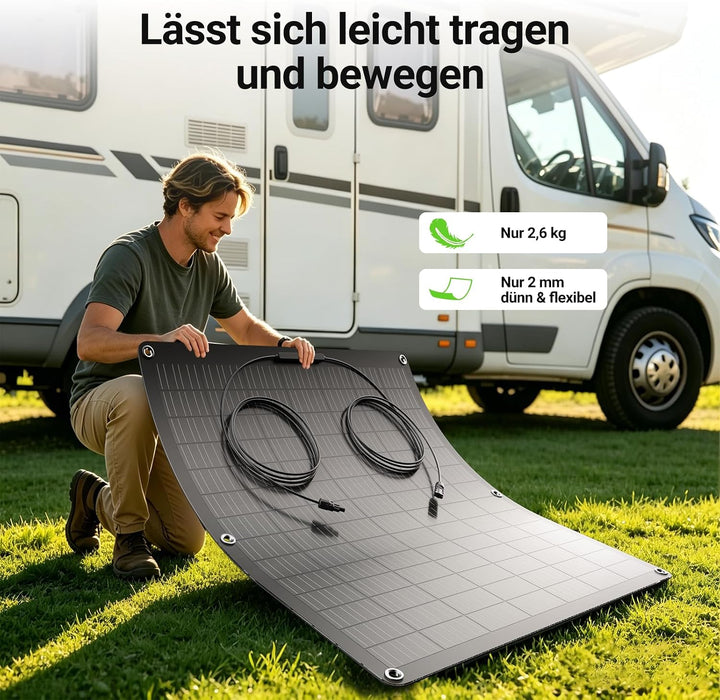 960W Flexibel Solarpanel, 4 x 240W Flexibles Solarmodule, IP67, 23,5% Umwandlung Photovoltaik Panel