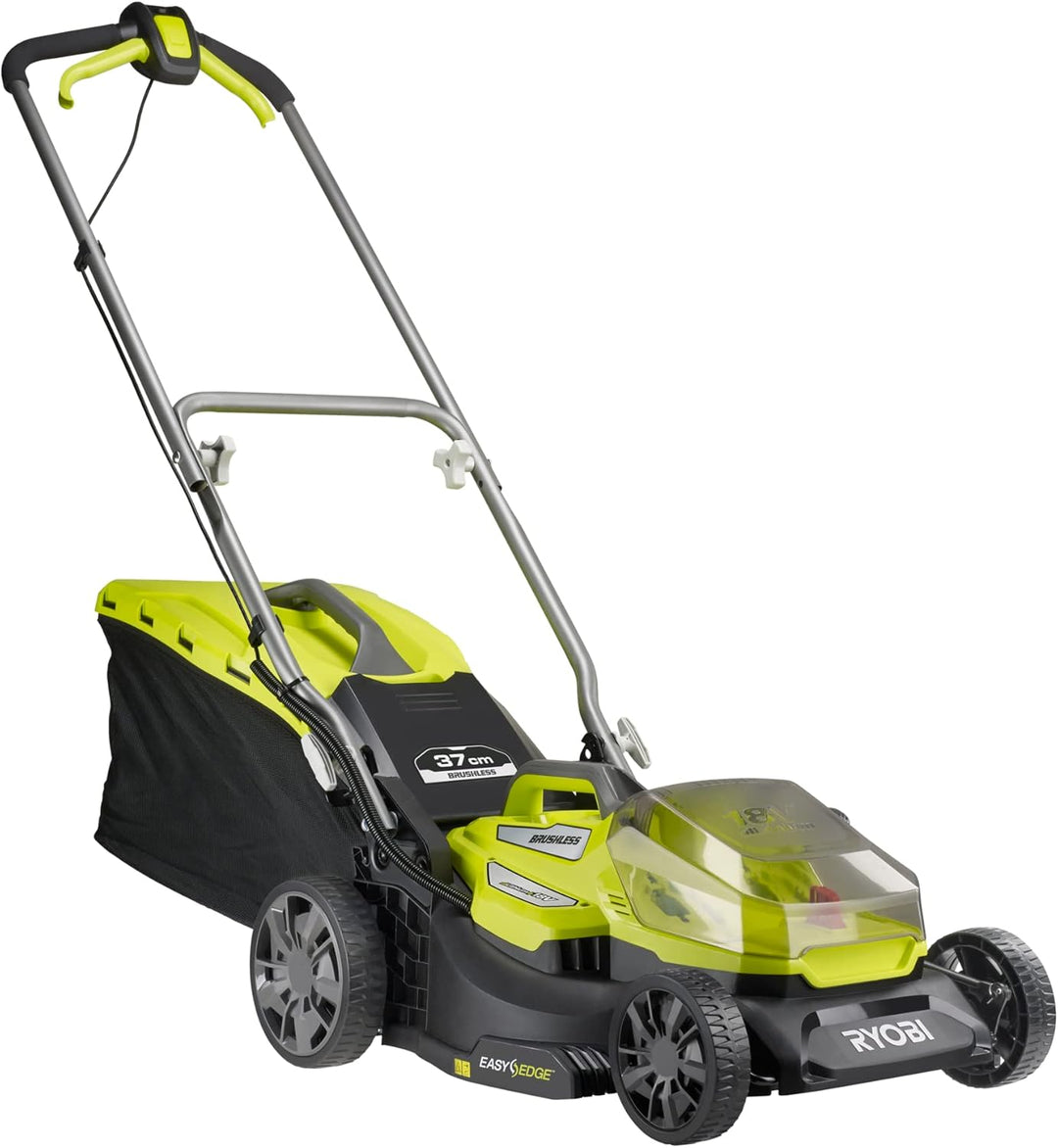 RYOBI 18 V ONE+ Akku-Rasenmäher RY18LMX37A-0 – 37 cm Schnittbreite, ohne Akku & Ladegerät, bürstenlo