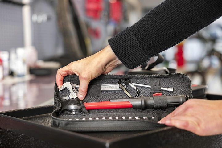 GEDORE red Fahrrad Werkzeugset Profi für die Werkstatt, 25-teilig, Rollgabelschlüssel, Bitschraubend