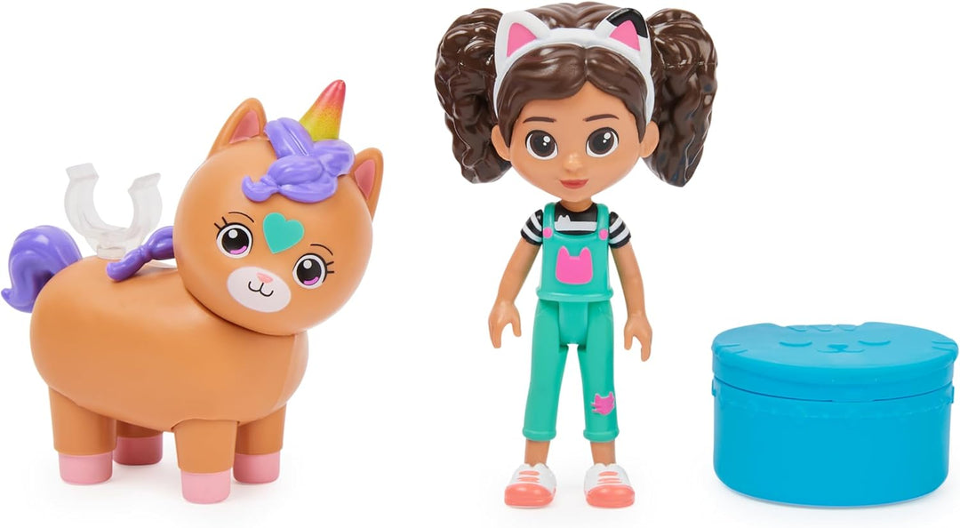 DREAMWORKS GABBY'S DOLLHOUSE - Cat-tivity Set – Kittycorn Pferd - Set mit Gabby und Kico dem Regenbo