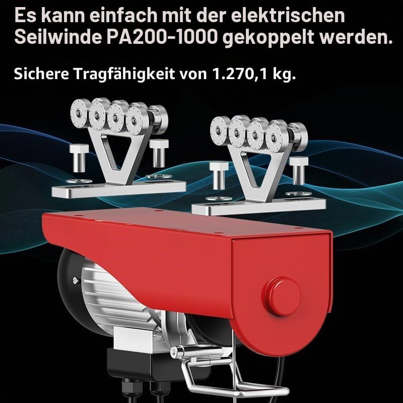 SKTREX 8 Radhubwagen mit Rollen – Strebenwagen Montage für Elektrozug – passend für 4,8 cm breite un