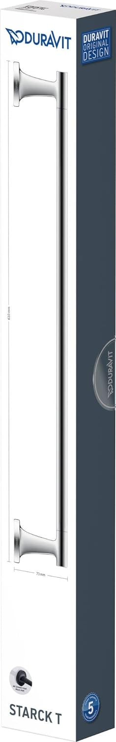 Duravit Badetuchhalter Starck T, einarmig, Wandmontage, 61 cm, Schwarz Matt Badetuchhalter 61 cm Sch