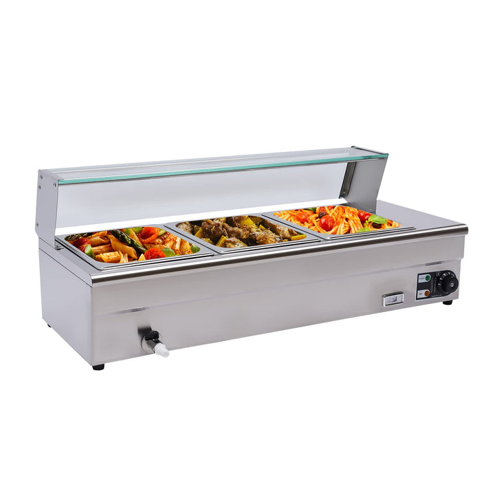Elektrische Buffetwärmer Speisenwärmer 1/2GN Warmhalter Essenwär Buffetwärmer Elektrischer Speisenwä