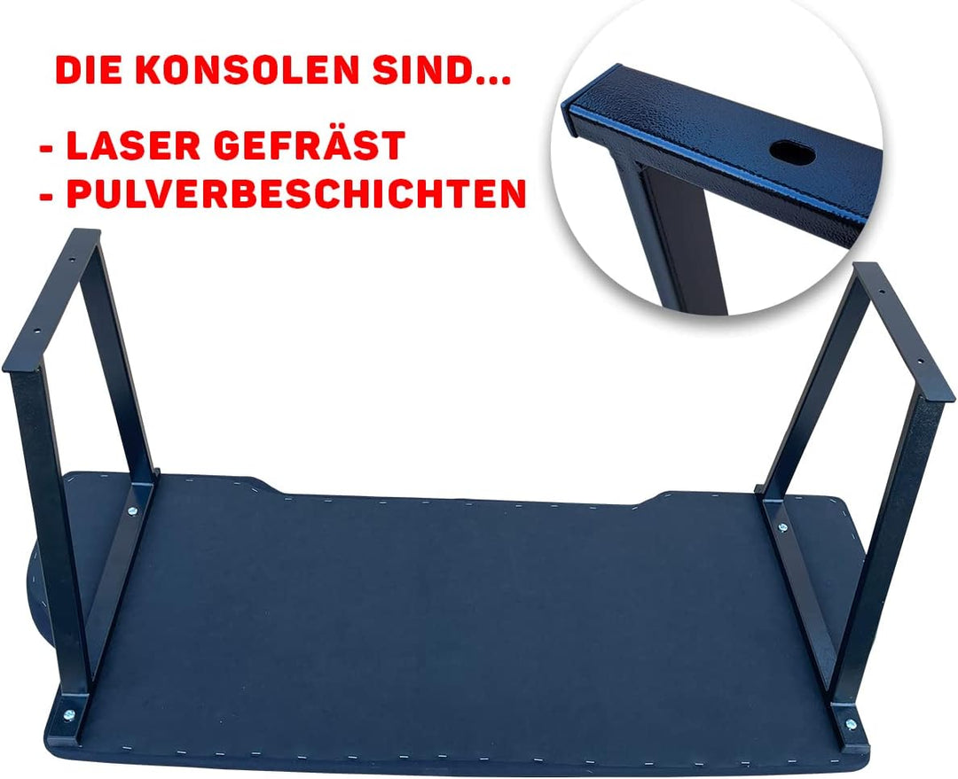 BREMER SITZBEZÜGE Multiflexboard Bettverlängerung kompatibel mit VW T5 &amp; T6 Multivan UniSchwarz, Sch