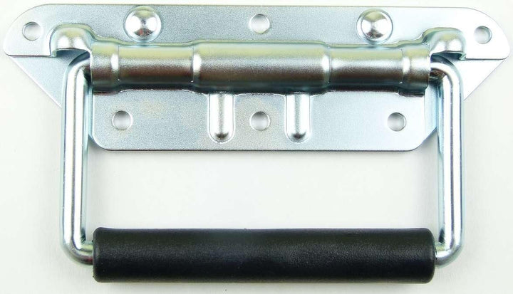 Adam Hall Hardware 34482 M12 AH - 12er Set Klappgriff/Kistengriff gefedert silber 6-Loch