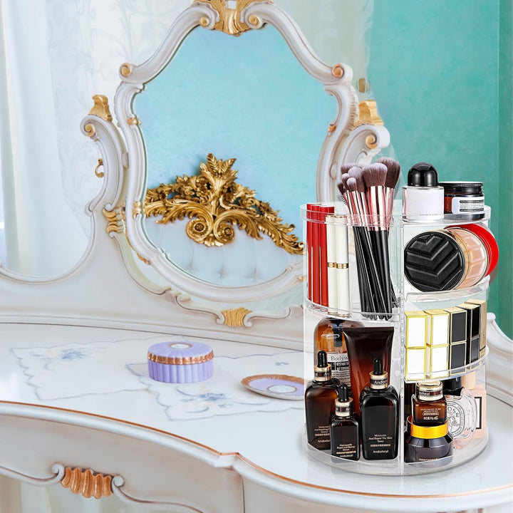 Make Up Kosmetik Organizer, Beauty, 7 Verstellbare Ebenen Grosse Kapazität Makeup Organizers, 360° D
