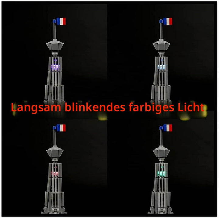 GEAMENT LED Licht-Set für (Architecture Paris mit Eiffelturm) Bausteine Set - Kompatibel mit Lego 21