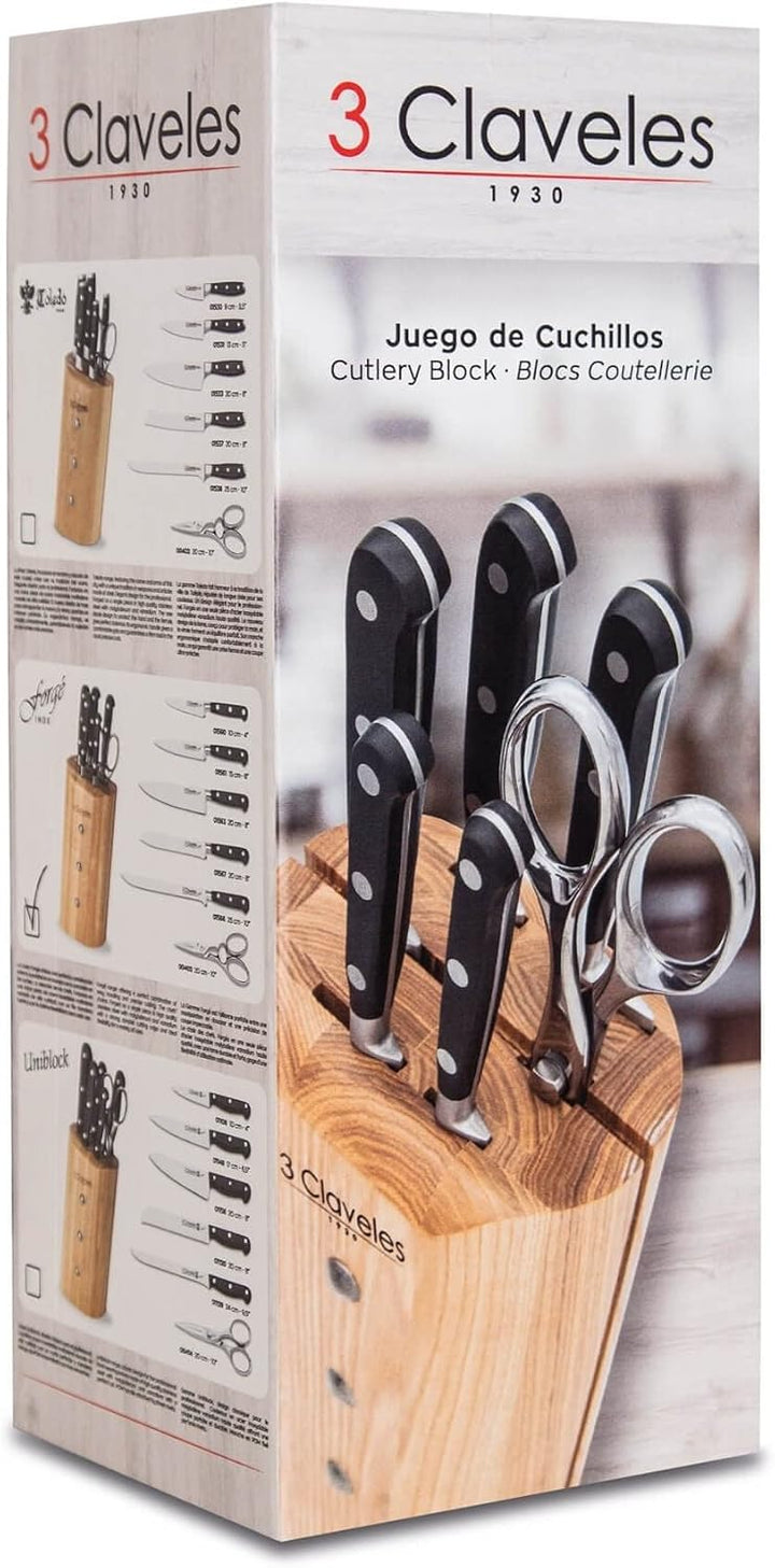 3 CLAVELES JUEGO ASH UNIBLOCK 5C+1T Uniblock, Messer-Set, Uniblock, Messer-Set