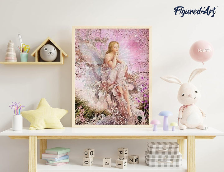 Figured'Art Diamond Painting Erwachsene 40x50cm Ganze Leinwand gerollt Schöne Fee 5D Bilder Eckige S