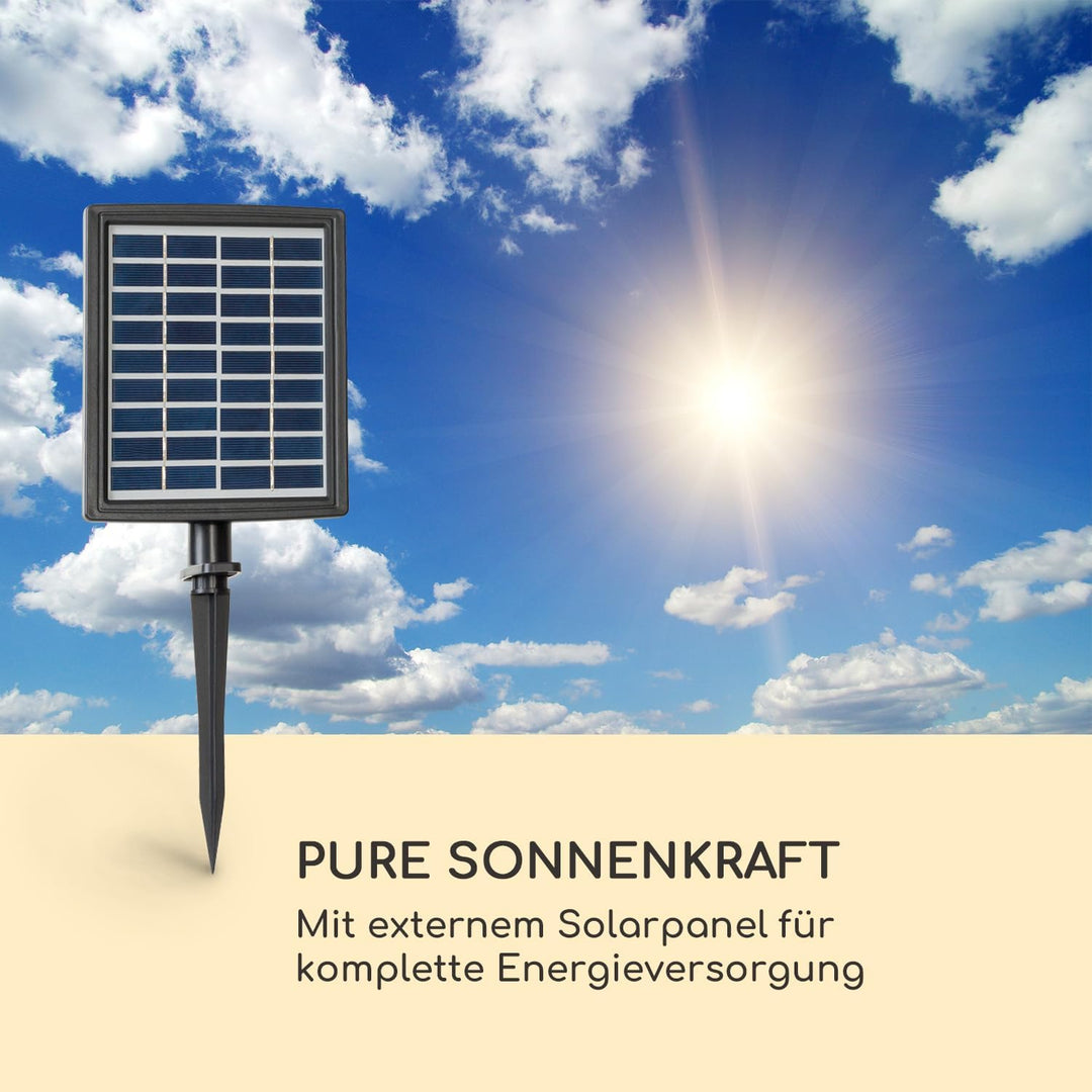 Blumfeldt Mystic Tree Solarbrunnen, inkl. Solarpanel, Lithium-Ionen-Akku (ca. 5h Laufzeit), LED-Bele