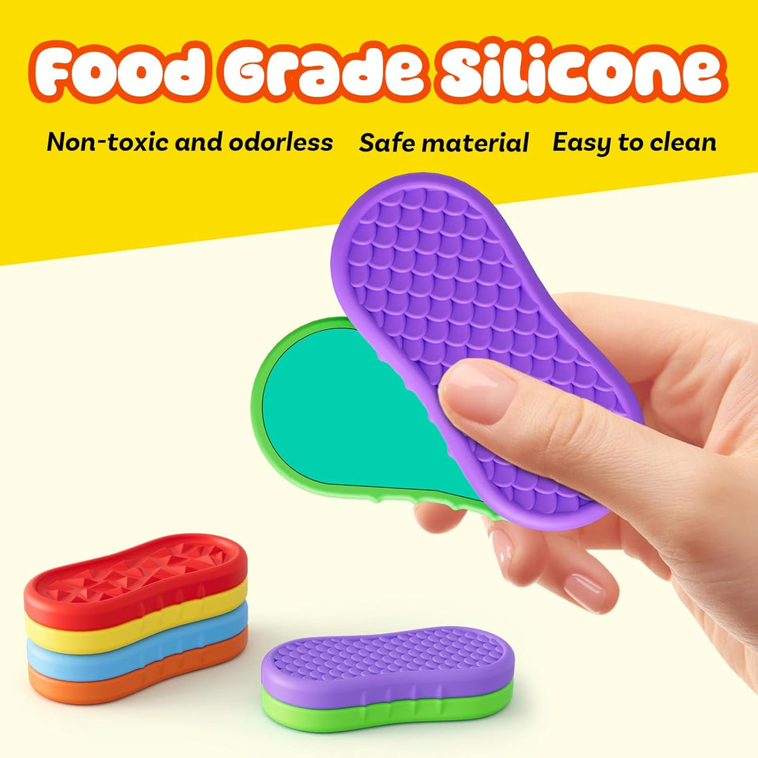 6 Stück Magnetische Fidget Toys, Magnetische Anziehungskraft Stress Bälle mit Silikonhülle, Sensory