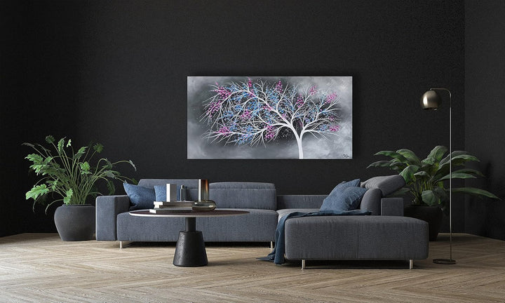 Monica Mirafiori I 100% HANDGEMALT I Gemälde Tree Of Life 100x50cm | Gemälde Handgemalt | Acrylgemäl