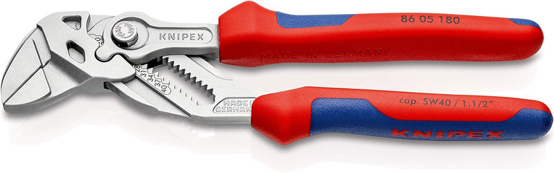 KNIPEX Zangenschlüssel (250 mm) 86 05 250 & Zangenschlüssel (180 mm) 86 05 180 Bundle mit Zangenschl