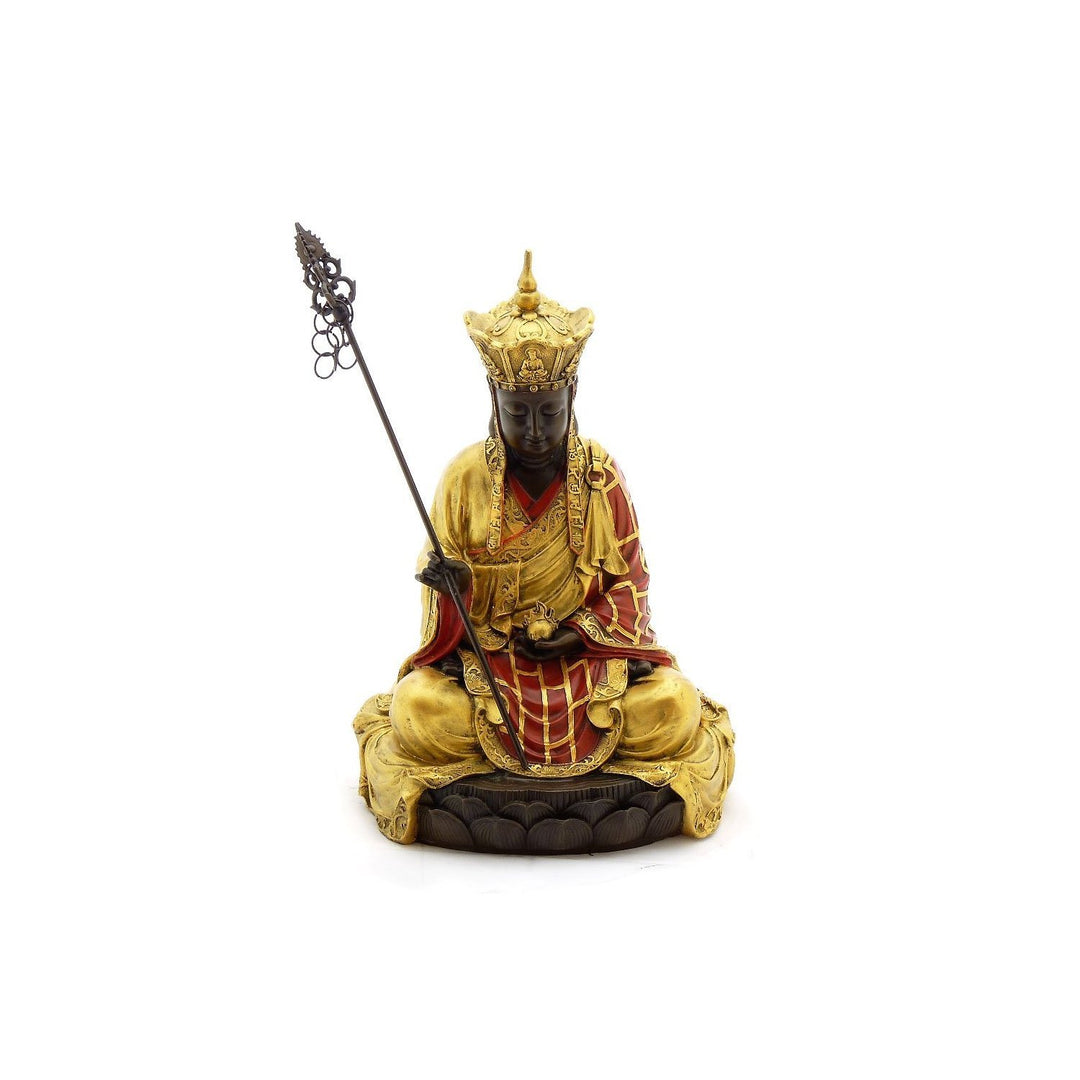 Kunst & Ambiente - Handbemalter Bronze Buddha - signiert von Milo - Buddha Figur - China Skulptur -