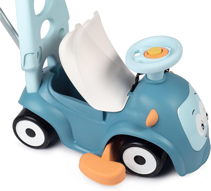 Smoby - Maestro Balade Blau - Komfortables Rutscherfahrzeug mit 3 Verwendungsfunktionen, Schiebewage