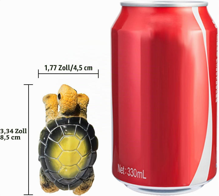 Dnoifne 2er-Set Schildkröten Blumentopf-Deko – Wetterfeste Kletterfiguren aus Resin für Töpfe, Zäune