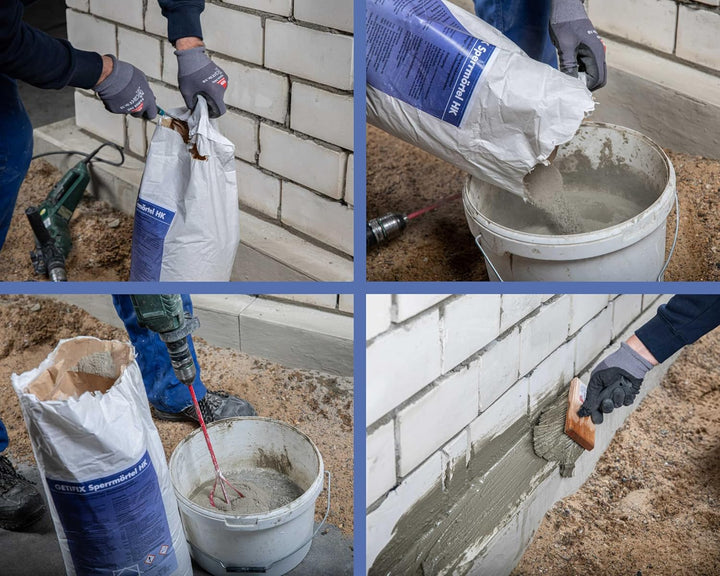 Sperrmörtel Hohlkehle 25 kg, zum Schliessen von Fugen im Mauerwerken oder Beton, Fehlstellen oder Ra