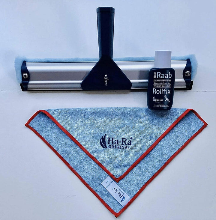 Ha-Ra Fenster-Putz-Starterset I Fensterwischer 32cm I Praktischer Rollfix 75 ml gefüllt mit konzentr