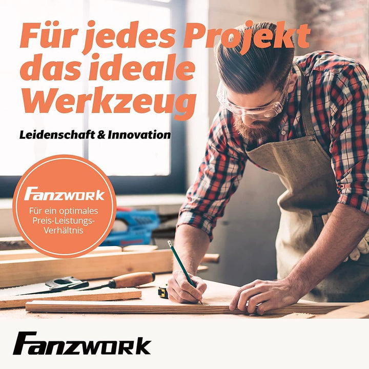 FANZWORK 30 Stück 150 mm Netz-Schleifgitter Klett für Exzenterschleifer, Korn P80 – Schleifgitter Se
