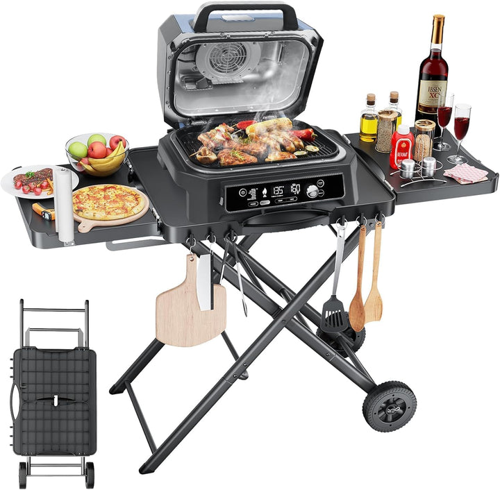 Grillständer für Ninja Woodfire OG701 OG850 OG951, Pizza Ofen Ständer für Onni 12, Grillwagen für Bl