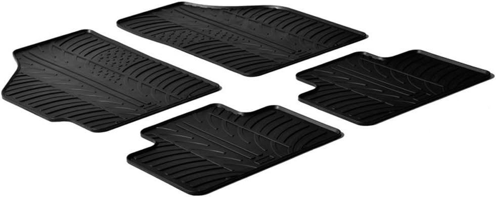 GLEDRING 0137 Satz Gummimatten passend für FIAT Punto II 1999-& 2003-(T Profil 4-teilig), Schwarz, S