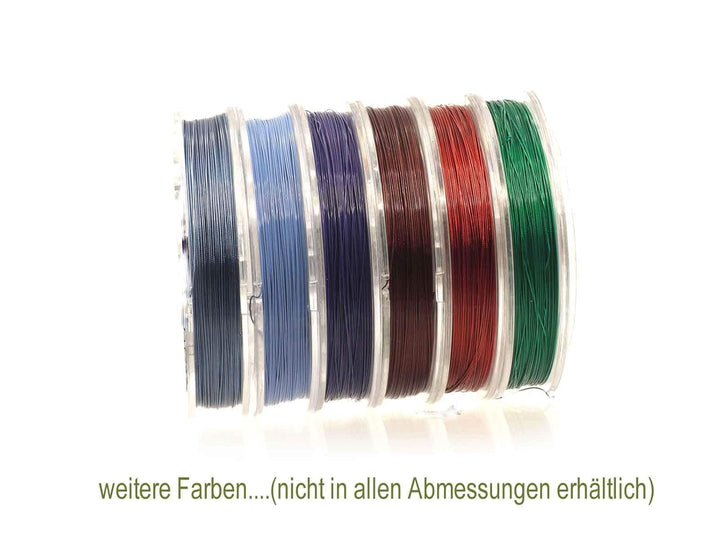 Edelstahldraht, Stahlseil, 0,4mm, 100m Rolle, Schmuckdraht für Kette, Armband, nylon ummantelt hautv