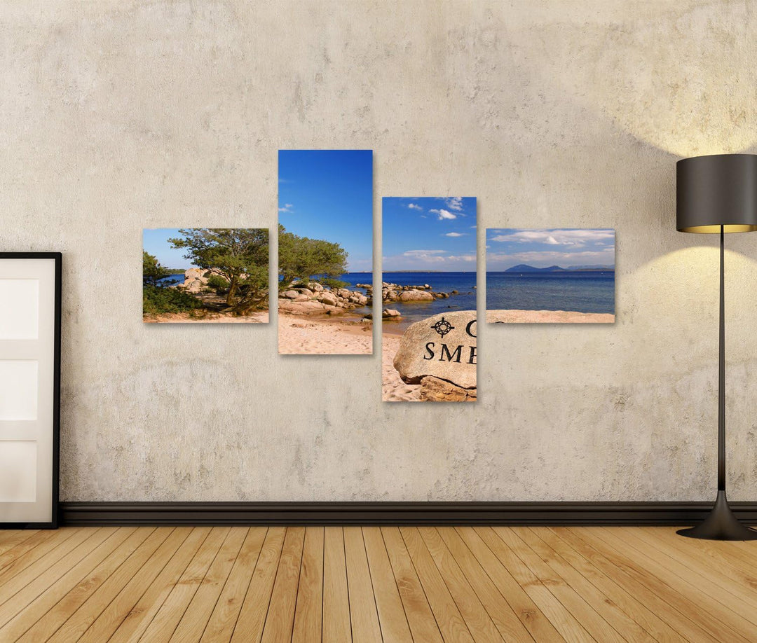 islandburner Bild Bilder auf Leinwand Sardinien-Küste mit berühmtem Teil von Costa Smeralda mit erst