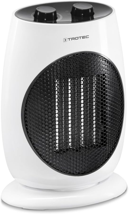 TROTEC Keramik Heizlüfter TFC 18 E – Heizleistung 1100 W / 1800 W – Elektroheizung mit Thermostat, R
