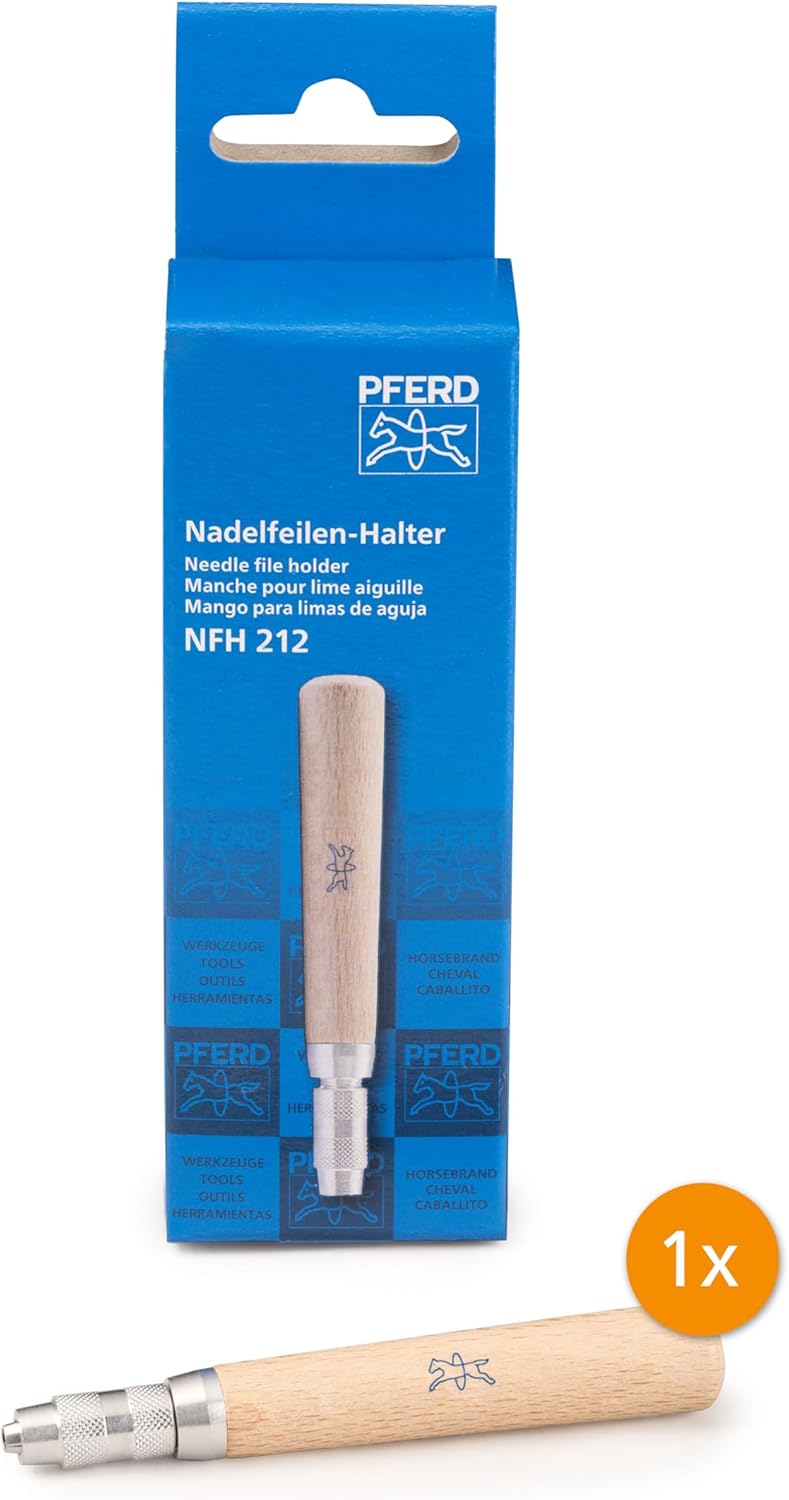 PFERD Nadelfeilen-Halter für Angel-ø 3–4,5 mm, Holz | 12299006 – Einfaches Einspannen von Nadelfeile