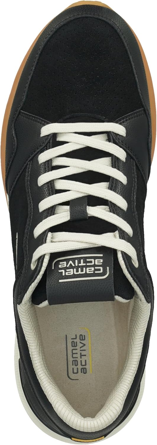 camel active Herren Guide Sneaker 44 EU Schwarz, 44 EU Schwarz