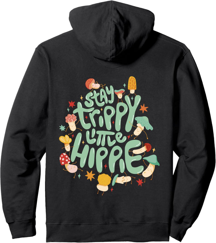 Indie Grunge Pilze Mycology Mushroom Stay Trippy Hippie Pullover Hoodie