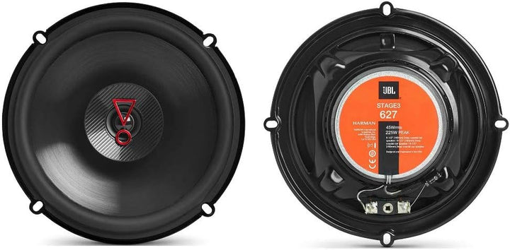 2 Lautsprecher JBL STAGE3 627 koaxial 2 Wege 6,5" 16,00 cm 160 mm 45 watt rms 225 watt max impedanz