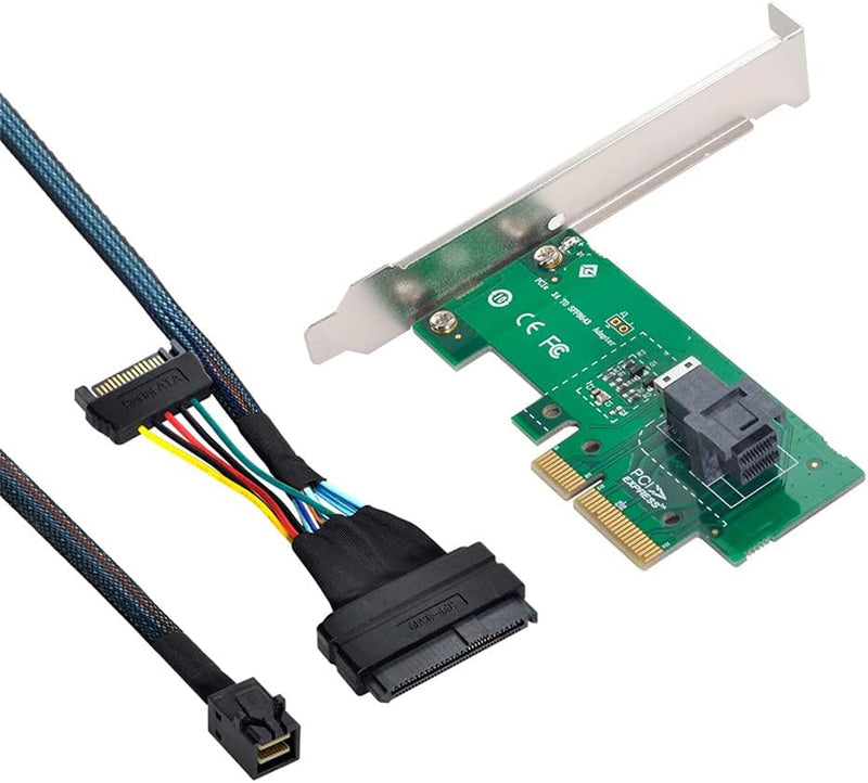 Xiwai PCI-E 3.0 4.0 auf SFF-8643 Kartenadapter und U.2 U2 SFF-8639 NVME PCIe SSD Kabel für Mainboard