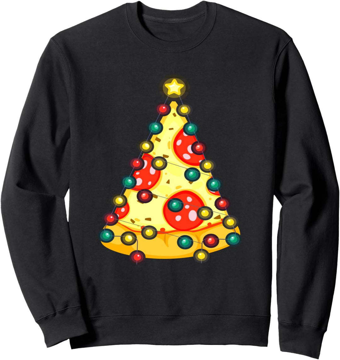 Lustige Santa-Pizza-Weihnachten Sweatshirt